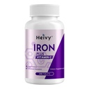 Hevy Ferrosulfate 325mg (jern 65mg), højpotens jerntilskud for kvinder og mænd, jernpiller med C-vitamin, ferrosulfate, non-GMO - 240 tabletter Made in USA