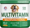 Hund Vitamin + Glucosamin - Chewable Multivitaminer + Probiotika, Omega - Hip & Joint Support, Hud & Coat, Gut Health - Voksen & Senior - Store & Små Breed - 120 Tyre