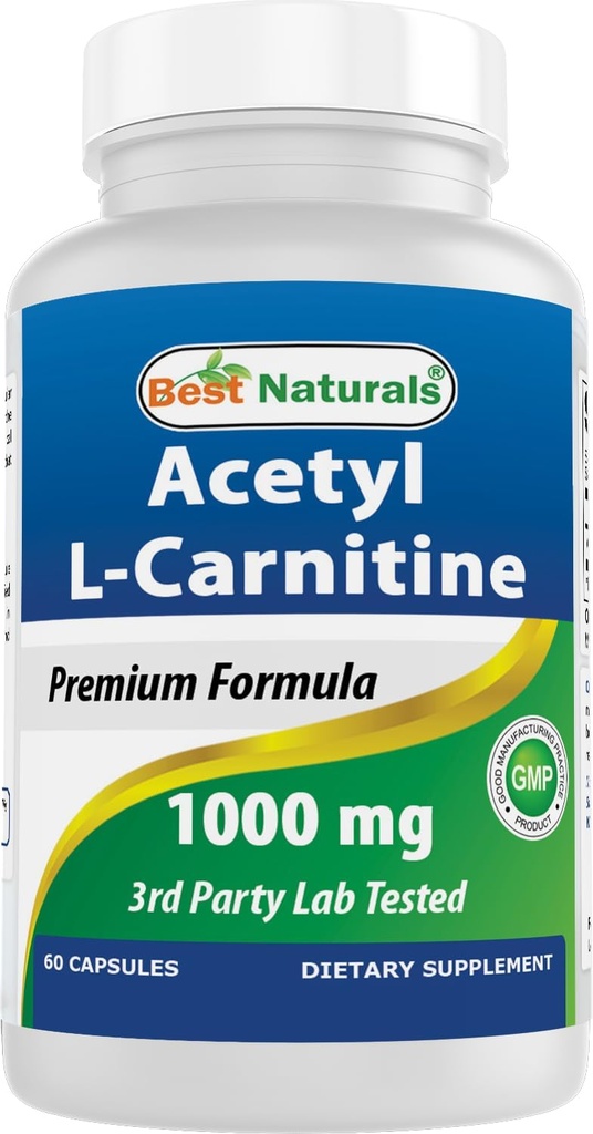 Bedste Naturals Acetyl L- Carnitin 1000mg Capsule, 60 Count