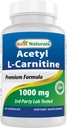 Bedste Naturals Acetyl L- Carnitin 1000mg Capsule, 60 Count