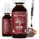 Hodgins Harvest Organic Reishi Mushroom Fruiting Body Extract Tinktur - Ekstra koncentreret Dual Extract Supplement - Understøtter hjerte sundhed & wellness - USDA Organic Mushrooms - 2 oz