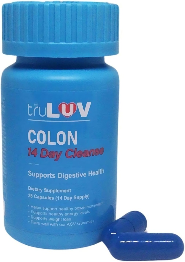 14-Day Colon Cleanse 28 Capsules, 1-2 Daily Third Party Tested, Vegan, Non-GMO