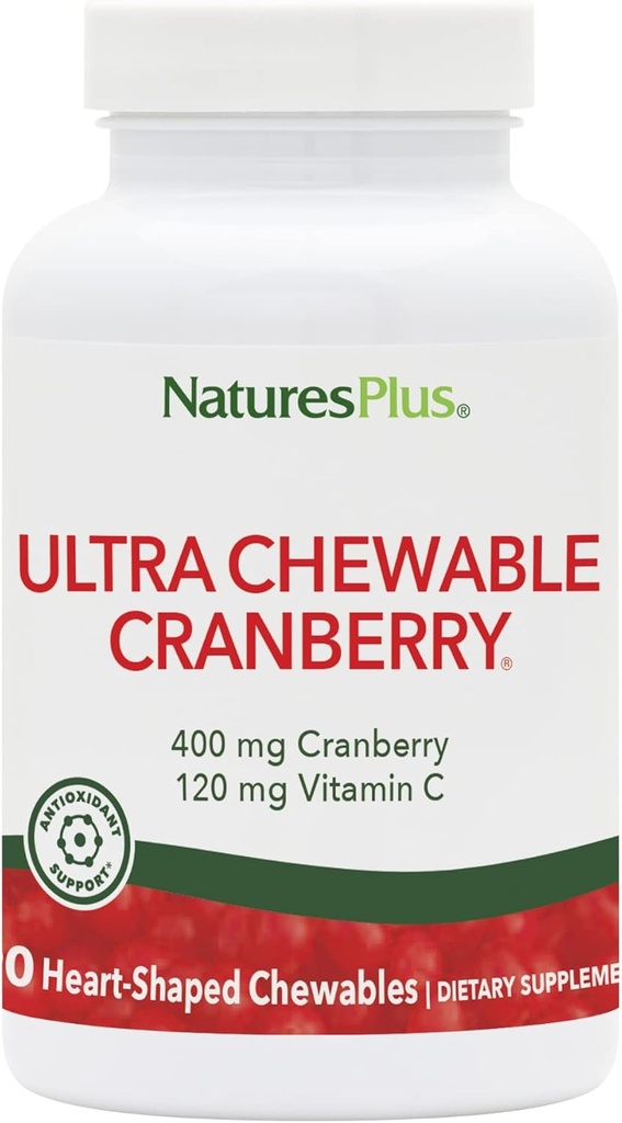 NaturPlus Ultra Chewable Cranberry - 90 Love Berries Tablets, Pack af 2 - fremmer Urinary Tract sundhed - non-GMO, Gluten Free - 90 Total Servering