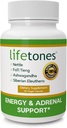 Lifetones Energy & Adrenal Support Kapsler - Natural Energy Boost, Stress Relief, og Adrenal Health Formel - 60 Vegan Vitamin