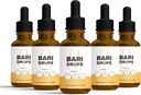 (5 Pack) Bari dråber, GLP-1, Bari flydende dråber tillæg, BariDrops Liquids Extract Formel, Bari flydende dråber anmeldelse, Premium Lion Alle naturlige Formel, Grøn flaske 5 flasker 5 måneder Tilgang (10 Oz)