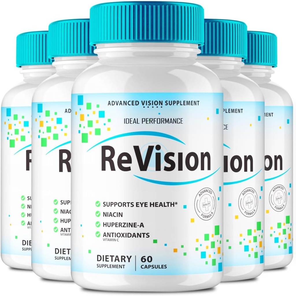 IDEAL YDEEVNE (5 pakke) Revision Eye supplement piller Avanceret Vision 2.0 Eye Care Complex Vitamin kapsler Pro (300 kapsler)