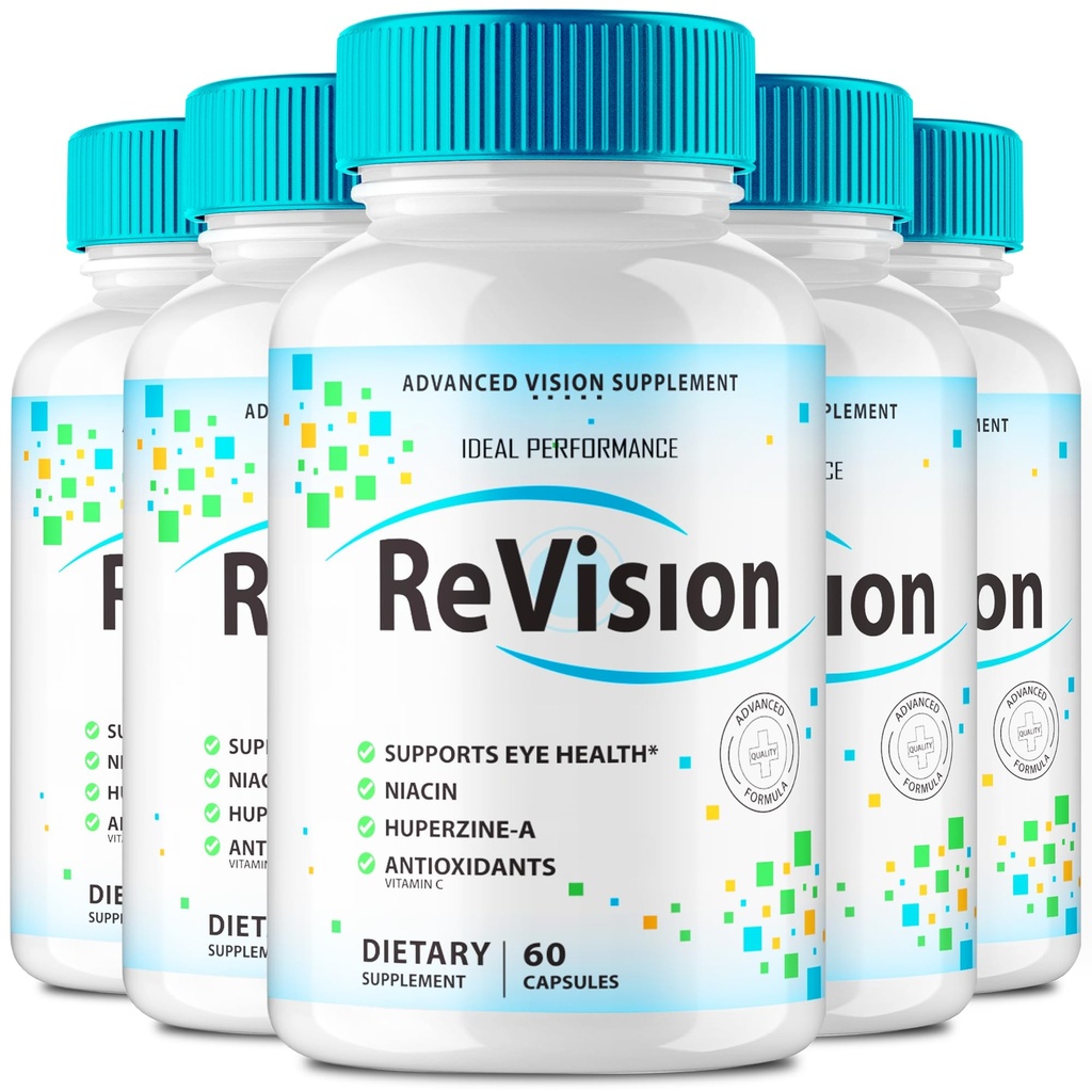 IDEAL YDEEVNE (5 pakke) Revision Eye supplement piller Avanceret Vision 2.0 Eye Care Complex Vitamin kapsler Pro (300 kapsler)