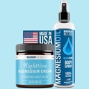 Pure Magnesium Spray og Magnesium Cream (2 Pack)