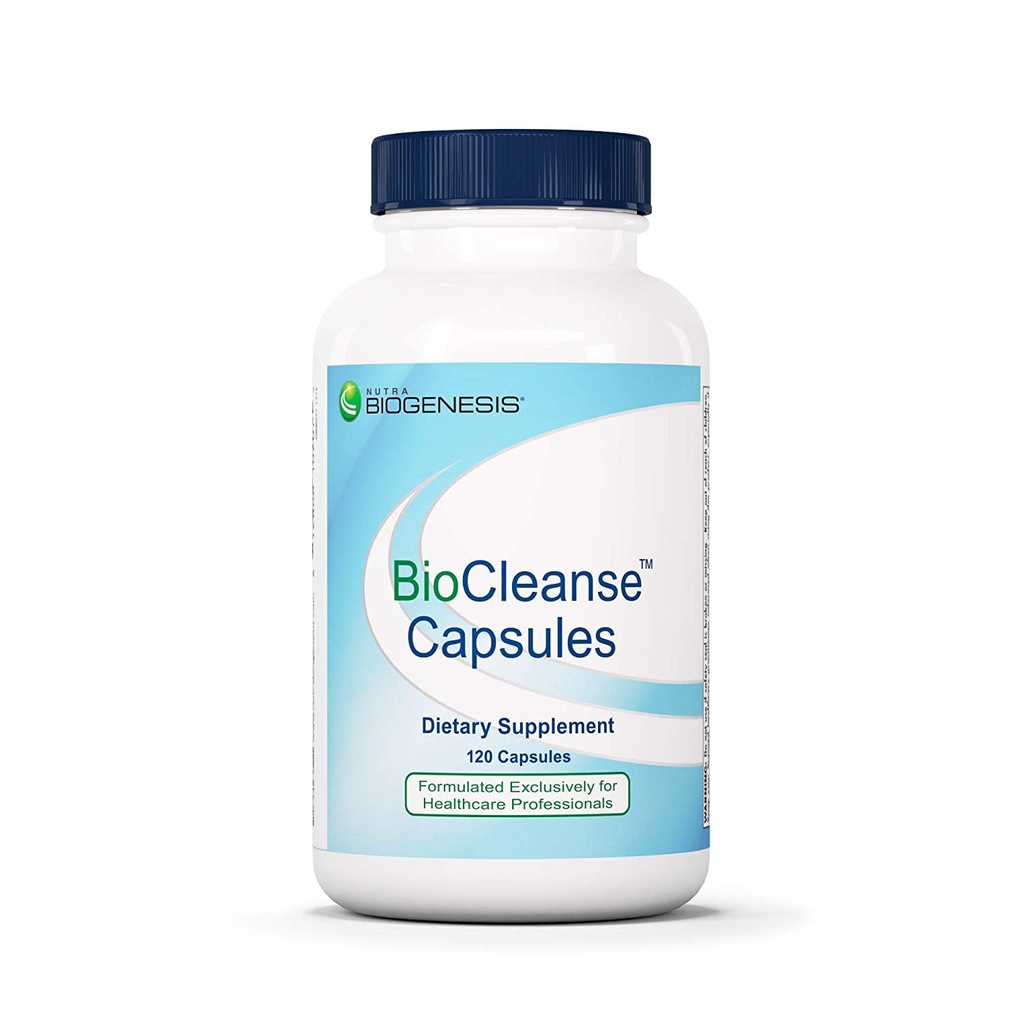 Nutra BioGenesis BioCleanse kapsler - Milk Thistle, N- Acetyl- L- Cystein & MSM til leverstøtte - 120 kapsler