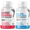 Naturens Fusioner Dihydroberberine 200mg (60 kapsler) - R Alpha Lipoic Acid 600mg (60 kapsler) Bundle
