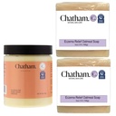 Chatham Natural Skin Care Over Butter Eksem Terapi 6oz og 2 x Eksem Relief Sæbe Bars 5oz Bundle