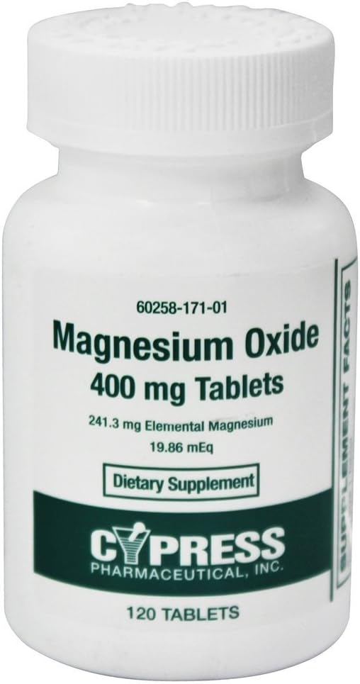 Cypress Pharmaceutical, Inc.- Magnesiumoxid 400 mg. - 120 tabletter