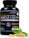Night- Time Muscle Relax Muscle PM - 2,900mg Maksimal styrke Afslapning med Magnesium Glycinat. Gluten Free - 60 kapsler (Emballage Maj Vary)