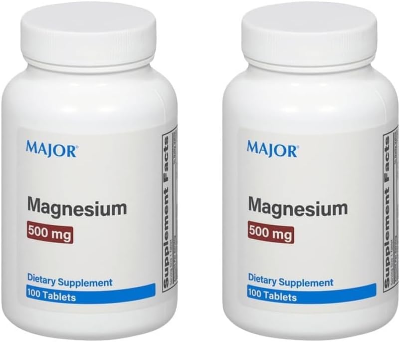 Major Magnesium 500mg - Magnesiumoxid- tabletter - Kosttilskud - 100 Tælling (2 stk.)