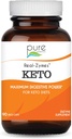 Real- Zymes ™ KETO fordøjelsesenzymer tillæg med Probiotika for bedre fordøjelse - Naturlig støtte til lindring af blodning, gas, bæltning, diarré, obstipation, IBS, osv. - 90 Caps