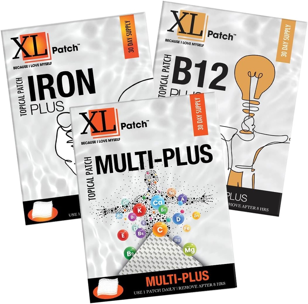B12, Multi og Iron Plus (3 pakker i alt)