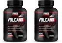 Kraftfaktor Volcano Pre Workout Nitrooxid Booster supplement til mænd med Creatin og L-Citrullin til Boost og energi, Hjælp Build Muscle, Bedre Pump og træning, 120 kapsler (pakke med 2)