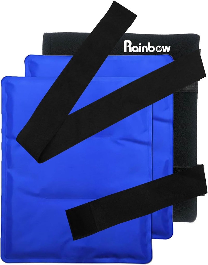 RAINBOW Gel Ice Pack til Ryg Hip Shoulder Knee, Genanvendelige Ice Packs til Skader Smerte Relief, Varmekold Kompressor Terapi pakker til kirurgi, Hævelse, Bruises Large Cold Pads (11 "x 14" - pakke af 2)