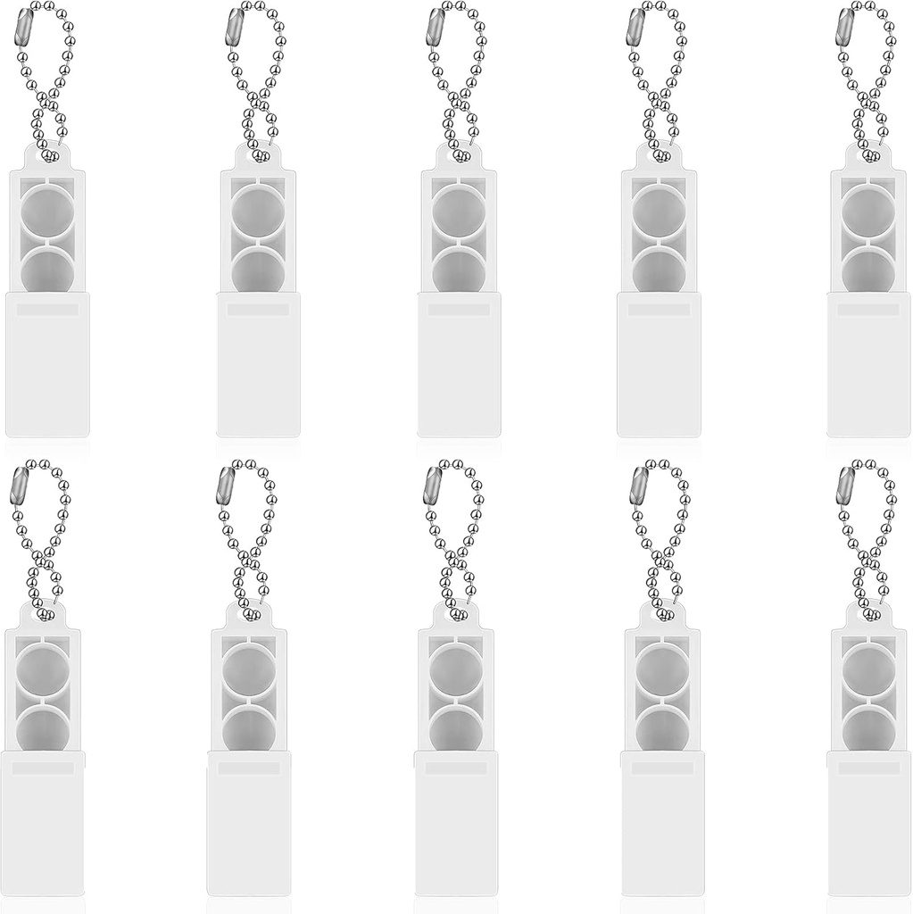 Flutesan 10 stykker høreapparat Batteri sag 312 Høreapparat Batterier Caddy Høreapparat Forstærker Opbevaring Box Plastic Batteriholder Portable rejse sag Pocket Carry Box med Keychain