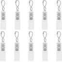 Flutesan 10 stykker høreapparat Batteri sag 312 Høreapparat Batterier Caddy Høreapparat Forstærker Opbevaring Box Plastic Batteriholder Portable rejse sag Pocket Carry Box med Keychain