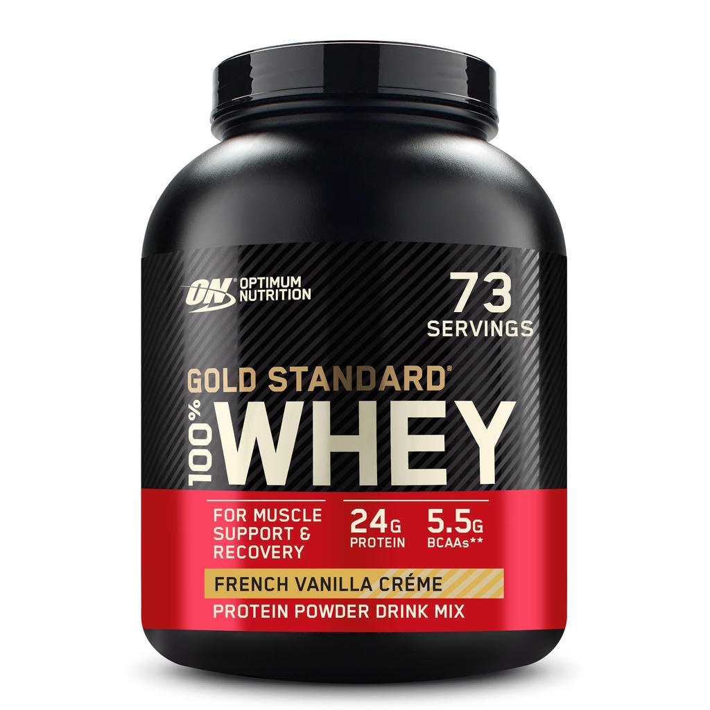 Optimum Nutrition Gold Standard 100% Whey Protein Powder, Fransk Vanilla Crème, 5 Pund (Packaging May Vary)