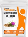 BulkSupplements.com Milk Thistle Extract Powder - Herbal Supplement, Milk Thistle Supplement - Gluten Free, 250mg per Serving, 250g (8,8 oz) (Pack of 1)