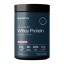 Gainful Collagen Whey Protein Powder, 21g Protein per servering, Unflavored, Understøtter muskel Inddrivelse, fælles sundhed, og hud hydrering med Grass- Fed Collagen Peptider, C-vitamin, 14 Servere