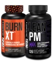 Jacked Factory Burn- XT Klinisk undersøgt termogene vægttab (60 kapsler) - Lean PM MAX dvalehjælp (120 kapsler) til Appetite suppression (180 kapsler)