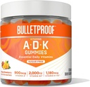 Bulletproof Sugar- Free Orange Strawberry Vitamin A + D + K Gummies, 60 Greve, Keto Supplement for hjerte, ben og immunforsvar, Ny og forbedret formel og tekstur, Packaging May Vary