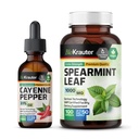 BIO KRAUTER Cayenne Pepper Tincture 2 Fl. Oz. & Spearmint 100 Kapsler