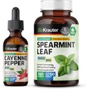 BIO KRAUTER Cayenne Pepper Tincture 2 Fl. Oz. & Spearmint 100 Kapsler