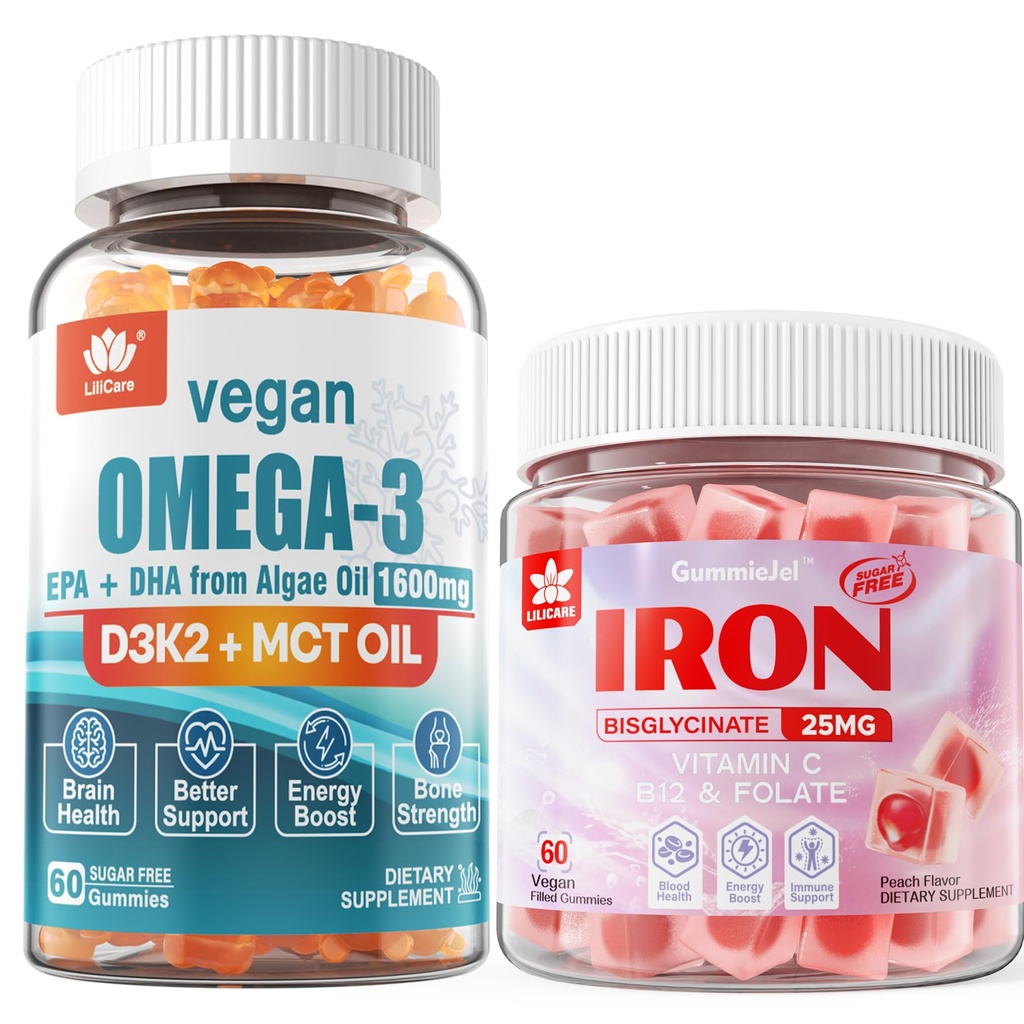 Vegansk jerngumies Supplement Vegan Omega3 Gummies 1280mg