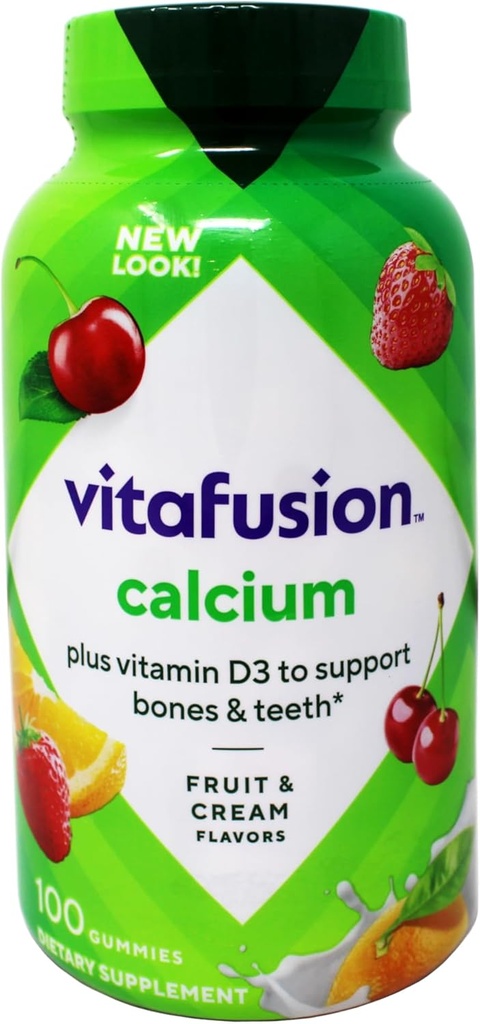 Viafusion Calcium Voksen Gummy Vitamin, 100 Gummy Vitamin