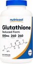 Nutricost Glutathion Capsules 500mg, 240 Capsules - Gluten Free, Non- GMO