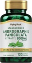 Piping Rock Andrographis Paniculata Extract 12 4; 8000 mg 10 4; 120 Kapsler 12 4; Standardiseret Herbal Supplement 12 4; Non- GMO, Gluten Free