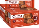 Quest Nutrition Crispy Chocolate Caramel Pecan Hero Protein Bar, 15g Protein, 1g Sukker, 3g Net Carb, Gluten Free Protein Snack, Keto Friendly, 12 Greve