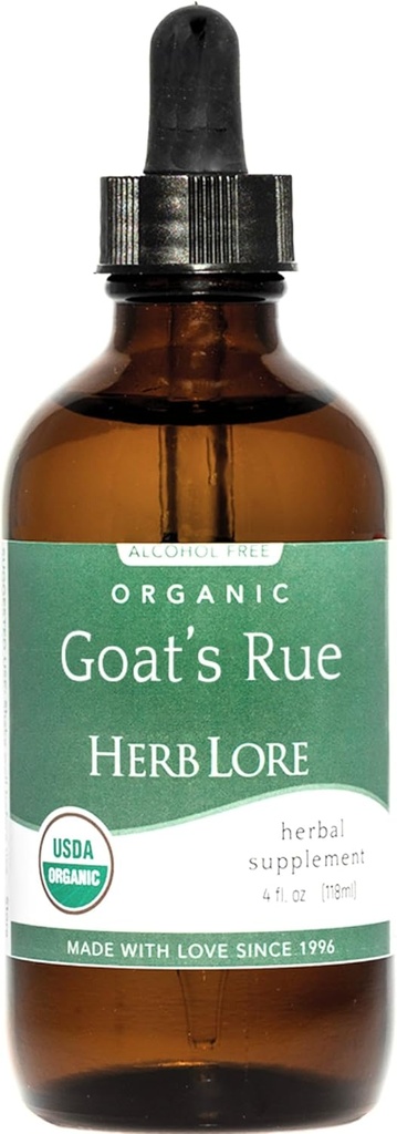 Herb Lore Organic Geats Rue Tincture - Amning Supplement for Amning - Naturlig Breastmilk Production Support to Øge Breast Milk Supply (4 fl oz)