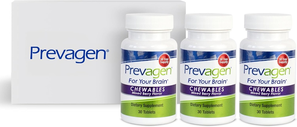 Prevagen Regelmæssig Styrke Blandet Berry Chewables - 90 tabletter (3 måneders Tilgang)