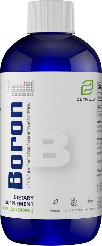 Flydende bor; 124; 3 Måneder Supply; 124; Support Gracious Aging; 124; Support Calcium og Magnesium Absorption