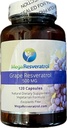 Mega Resveratrol Red Grape Skin, Piceid Resveratrol, Water- Opløselig / Høj Absorption / Øger nitrogenoxid. 500mg per kapsel. Renhed certificeret. NO Toksiske "inaktive" Ingredienser. Keto, Vegan, ikke-GMO.