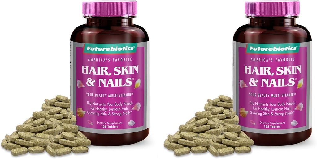 Futurebiotika hår, hud, og negle skønhed Multivitamin, 135 tabletter (pakke med 2)