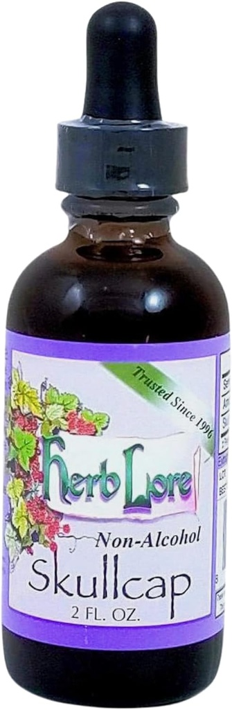 Herb Lore Skullcap Tinktur - Flydende Natural Herbal Sovehjælp til voksne & Børn (2 fl oz)