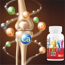 Minton Well- C Fitbone d3 Calcium til børn Teenagere med Magnesium Zink Vitamin D og B12 til stærke knogler124; Immunitet- 124; Vækst- 124; Højde (10- 16 År) -60 tyggetabletter
