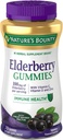 Nature 's Bounty Elderberry Gummies, Kosttilskud, understøtter immunforsvar, Indeholder vitamin A, C, D, E og zink, 100 mg, 70 Gummies