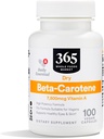 365 af Whole Foods Market, High- Potency Beta- Caroten, 7500mcg Vitamin A, 100 Vegan Kapsler