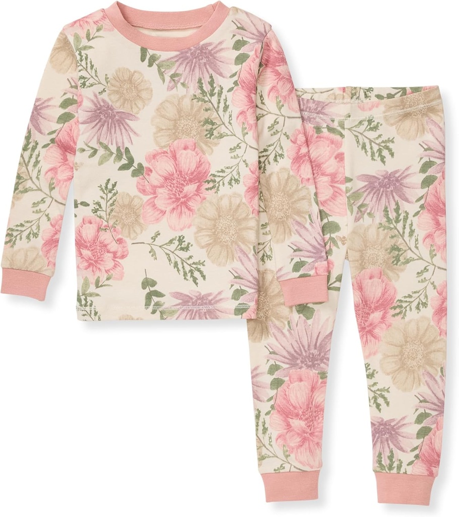 Burt 's Bees Baby Girls pyjamas, 2-stykke lange ærmer Tee og bukser Organic Cotton PJ Set
