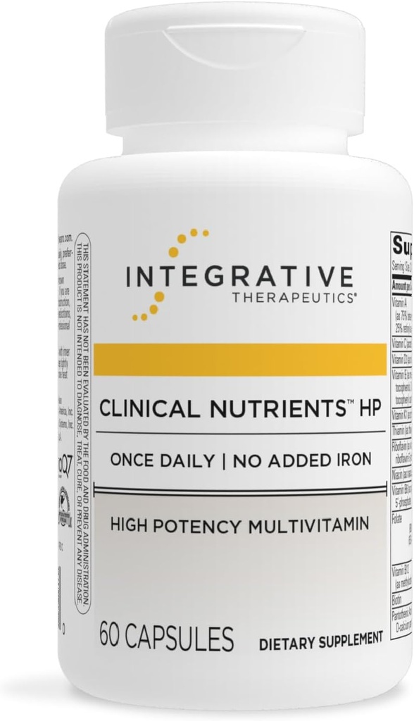 Integrative Therapeutics Clinical Nutrients HP - Daily Multivitamin for Vital Nutrients - Antioxidant Support for Mænd & Kvinder * - Ingen Tilføjet Iron - Dairy- Free - 60 Greve (30 Servere)