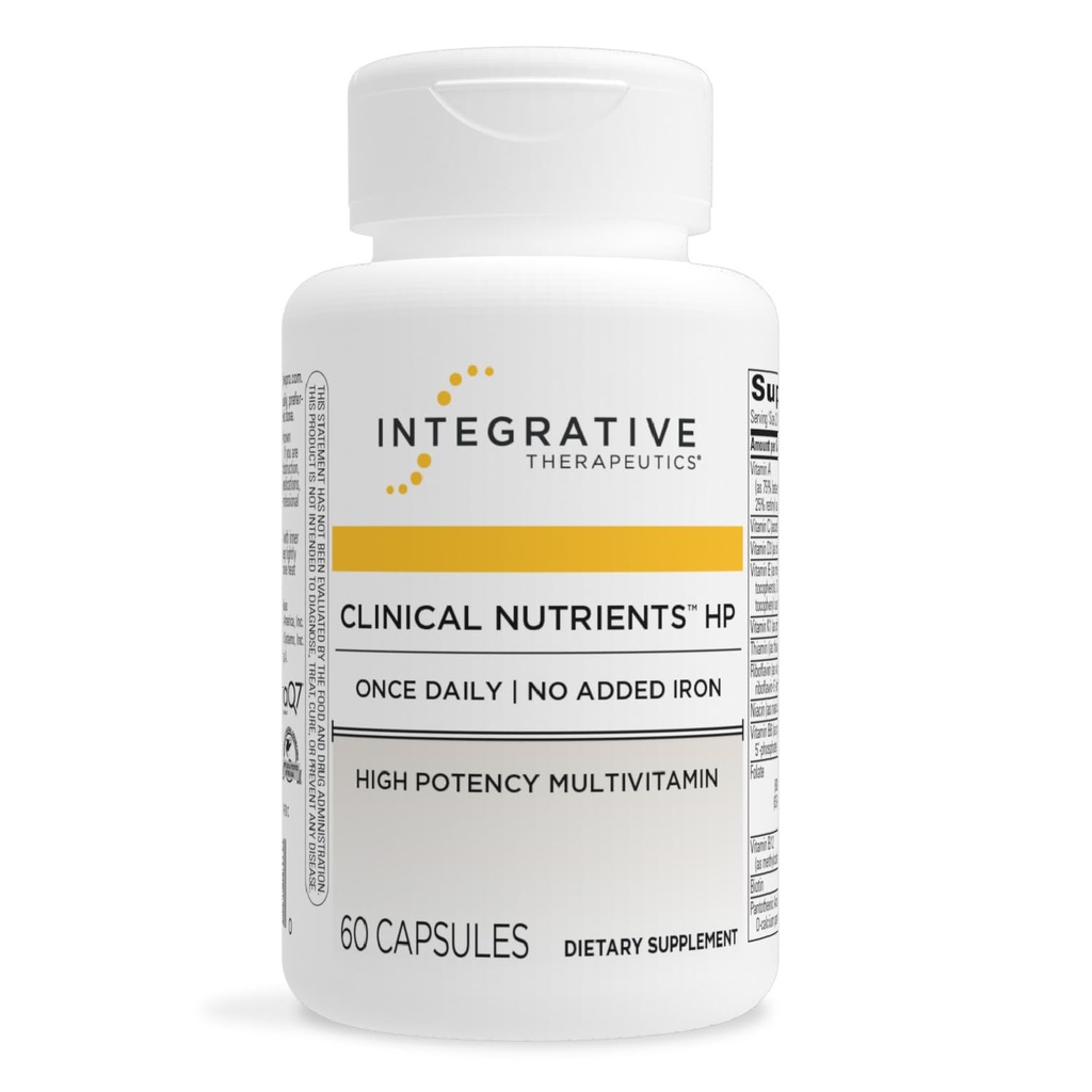Integrative Therapeutics Clinical Nutrients HP - Daily Multivitamin for Vital Nutrients - Antioxidant Support for Mænd & Kvinder * - Ingen Tilføjet Iron - Dairy- Free - 60 Greve (30 Servere)