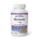 Stress- Relax Melatonin 1 mg af naturlige faktorer, Natural Sleep Aid, Nulstiller Sleep- Wake Cycle, 180 tyggetabletter (180 portioner), Pebermynte Flavor