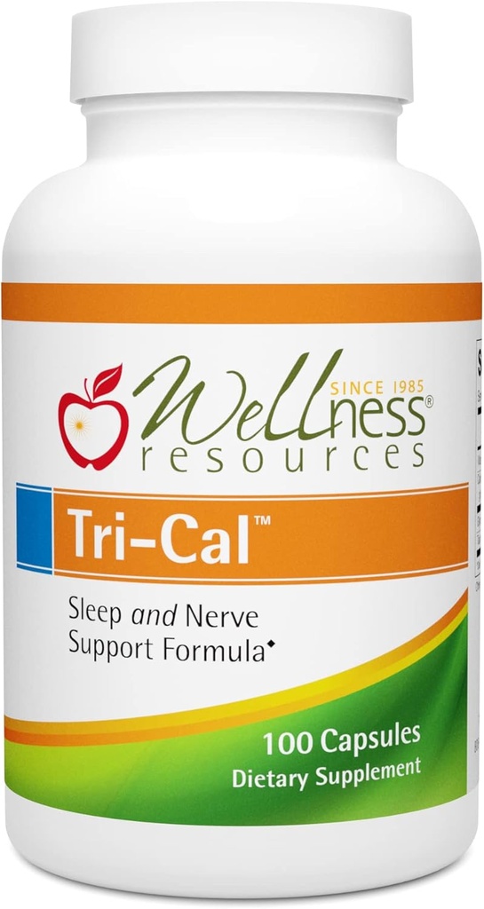 Tri- Cal - Taurin, Glycin og calcium til afslapning og søvn (100 Veggie kapsler)